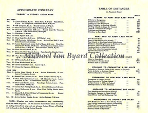 Orontes Itinerary 1954